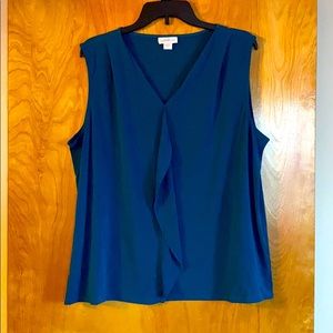 Jaclyn Smith - XXL blue sleeveless blouse